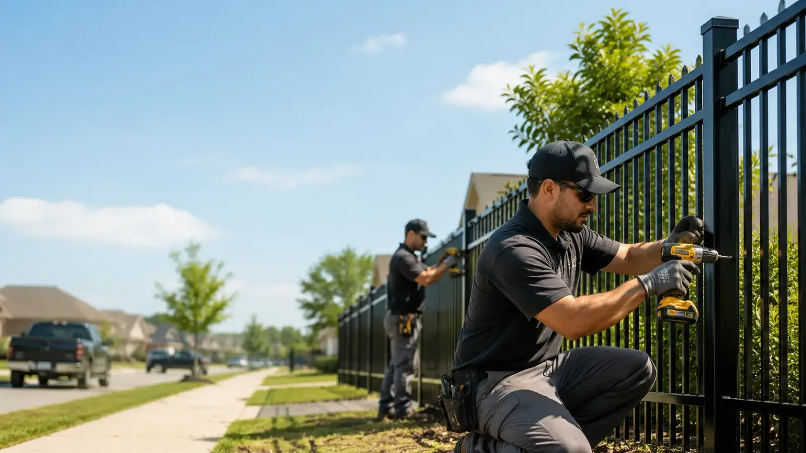 Metal Fence Installation in Oakwood, TX